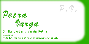 petra varga business card